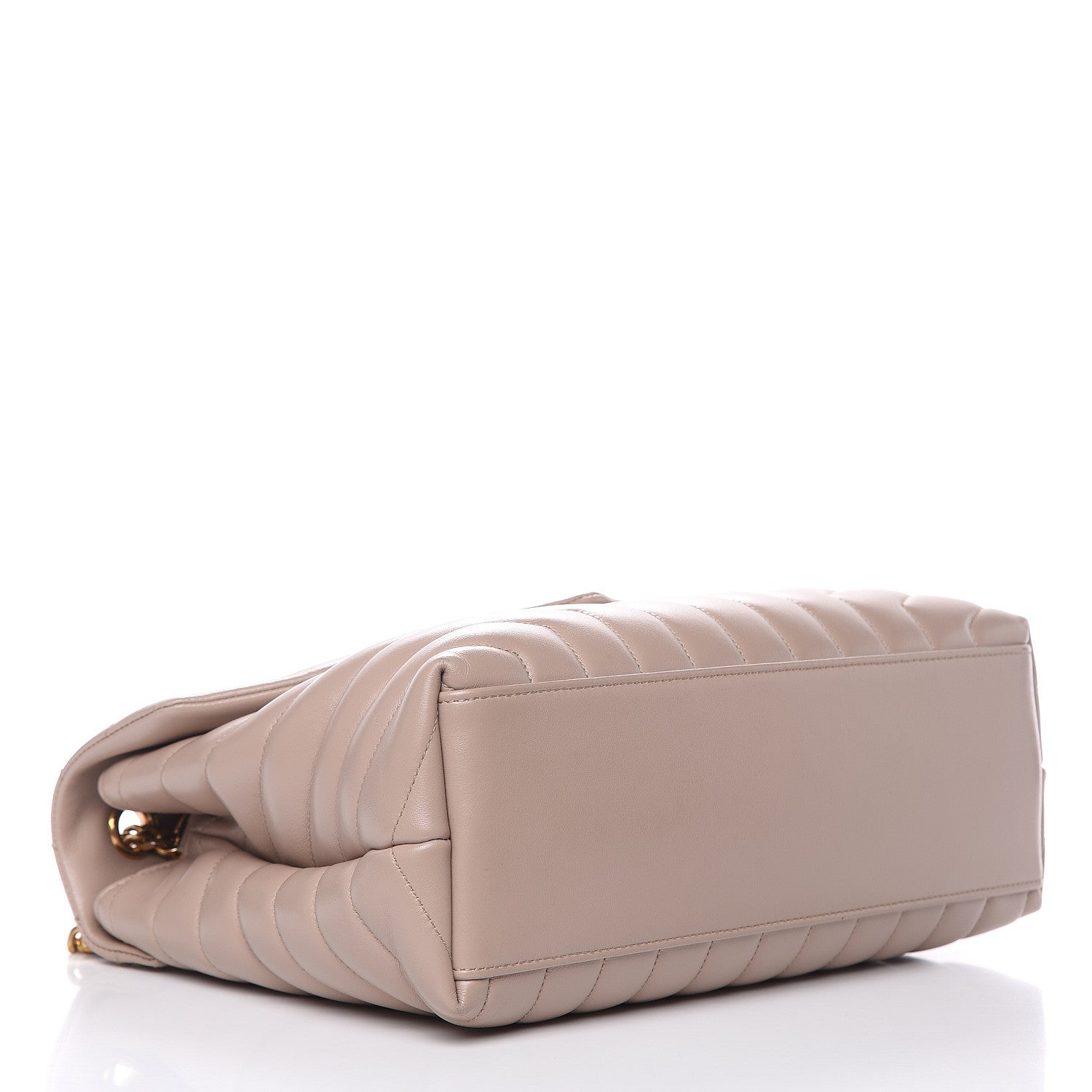 Saint Laurent Calfskin Y Quilted Monogram Medium Loulou Chain Satchel Light Natural 4 of 11