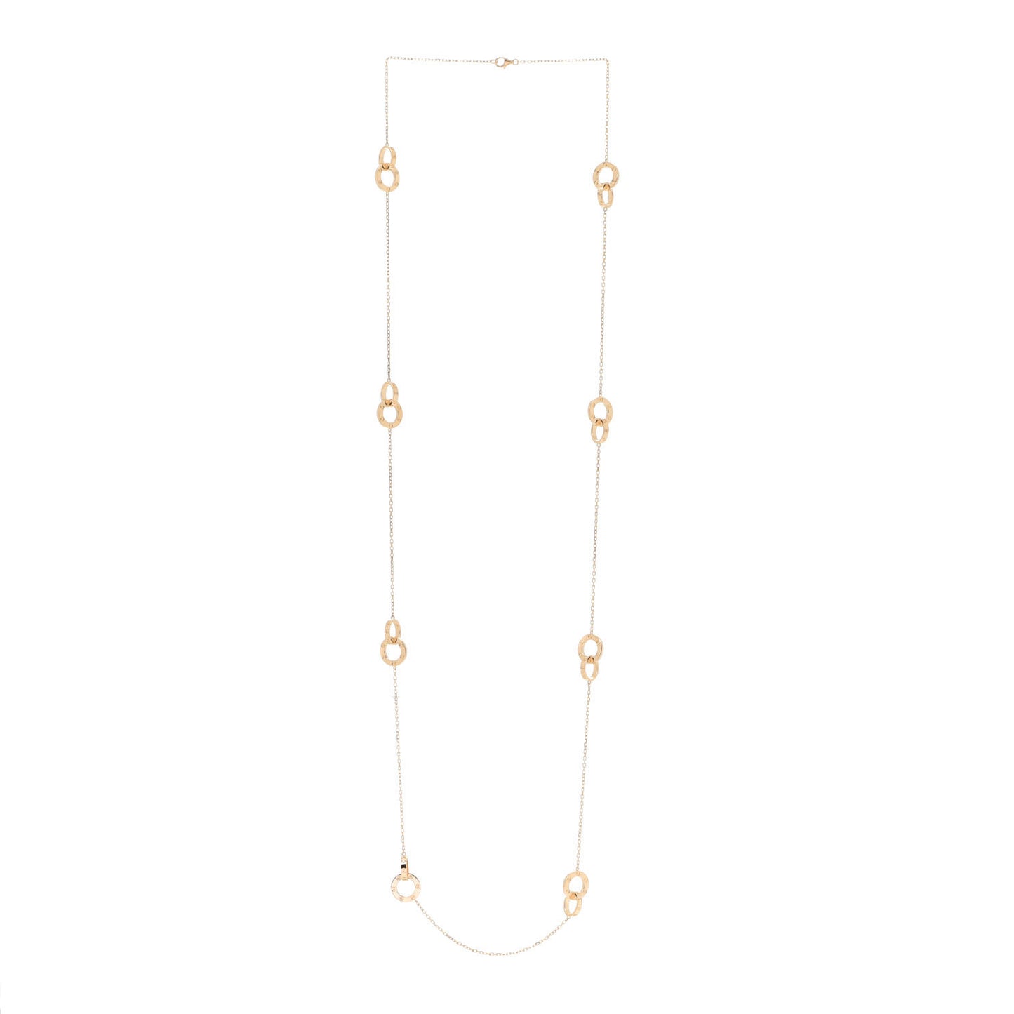 18K Yellow Gold LOVE Long Station Necklace