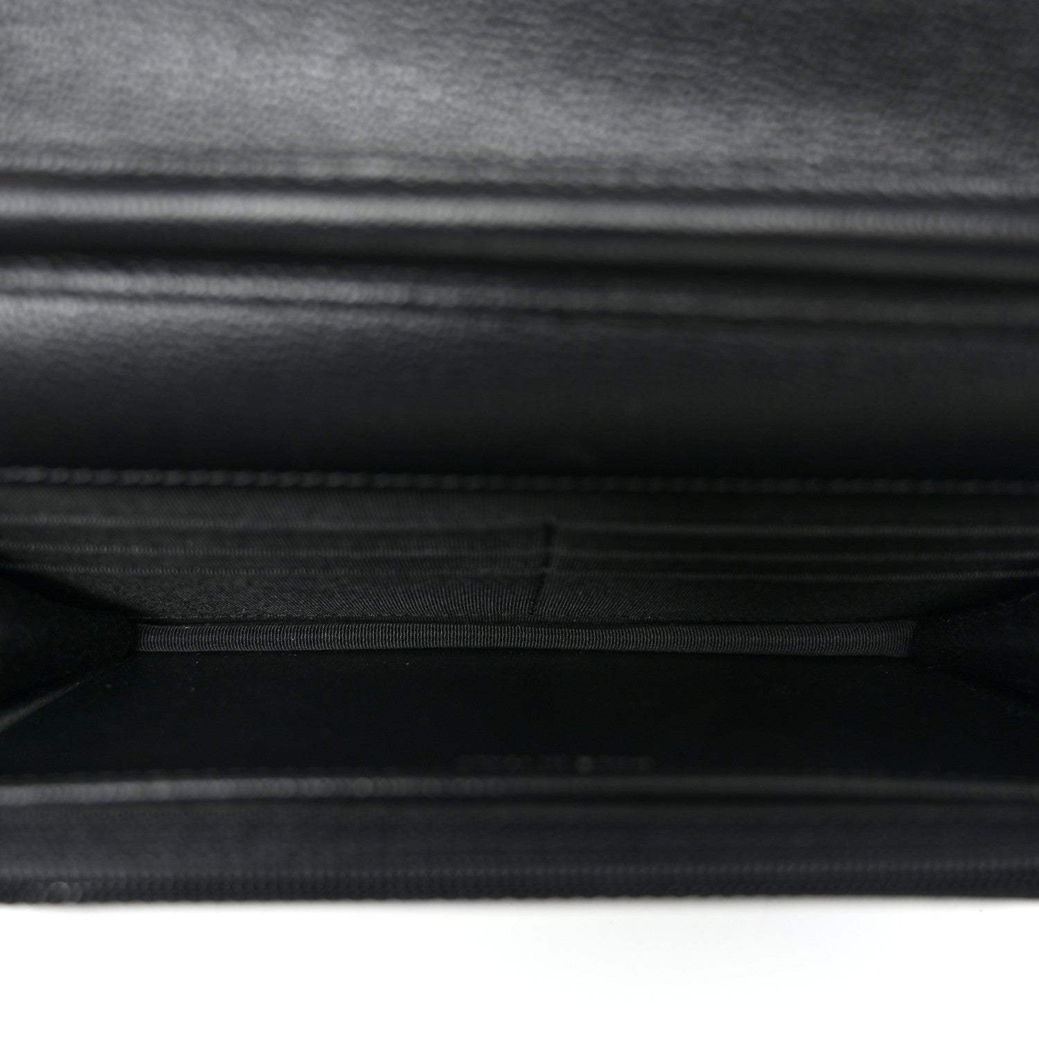 Chanel Grained Calfskin Quilted CC Box Wallet On Chain WOC Black 5 of 11