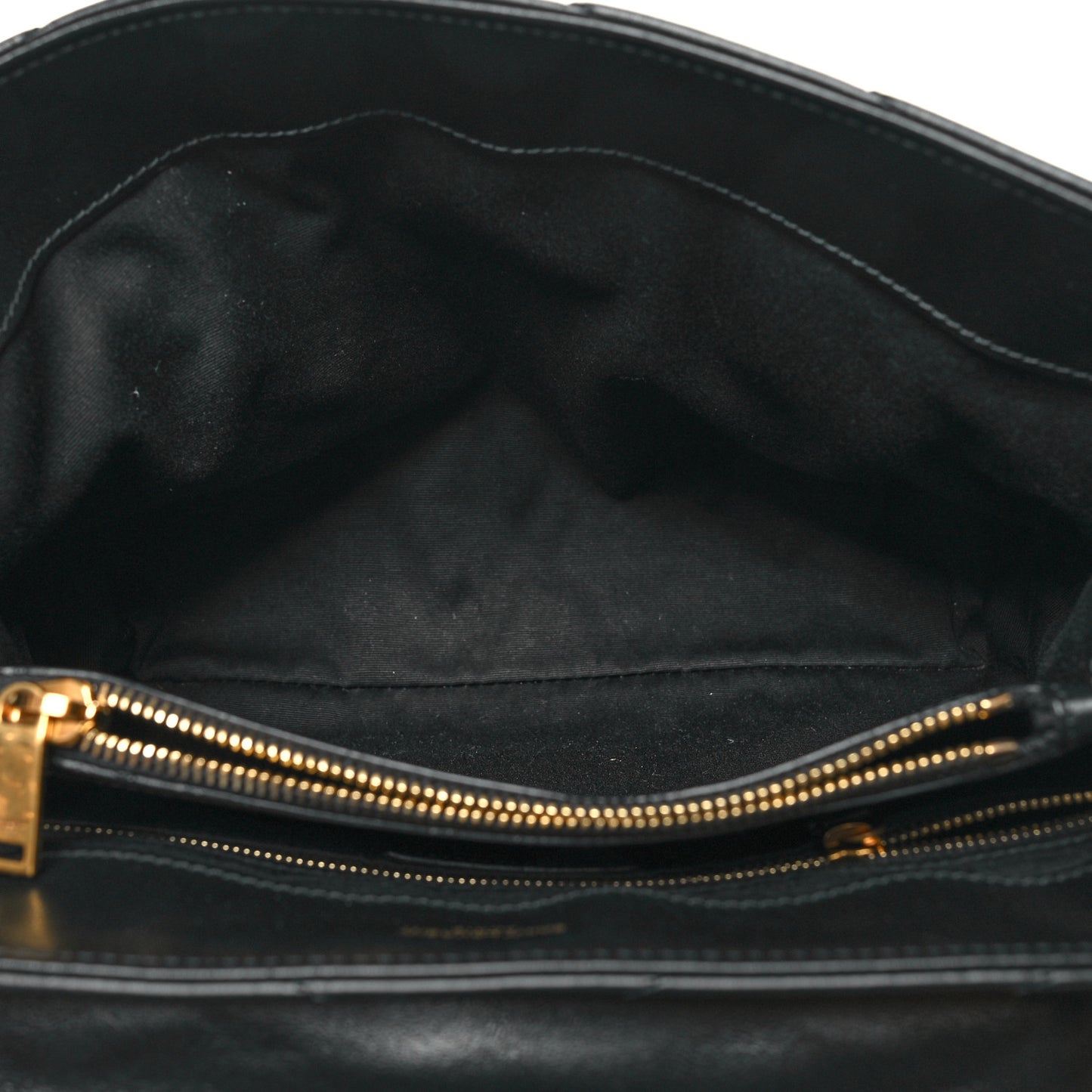 Calfskin Y Quilted Monogram Medium Loulou Chain Satchel Black