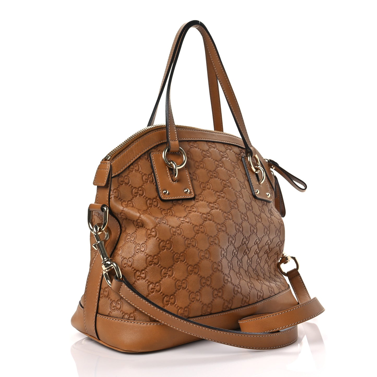 Guccissima Medium Top Handle Bag Light Brown