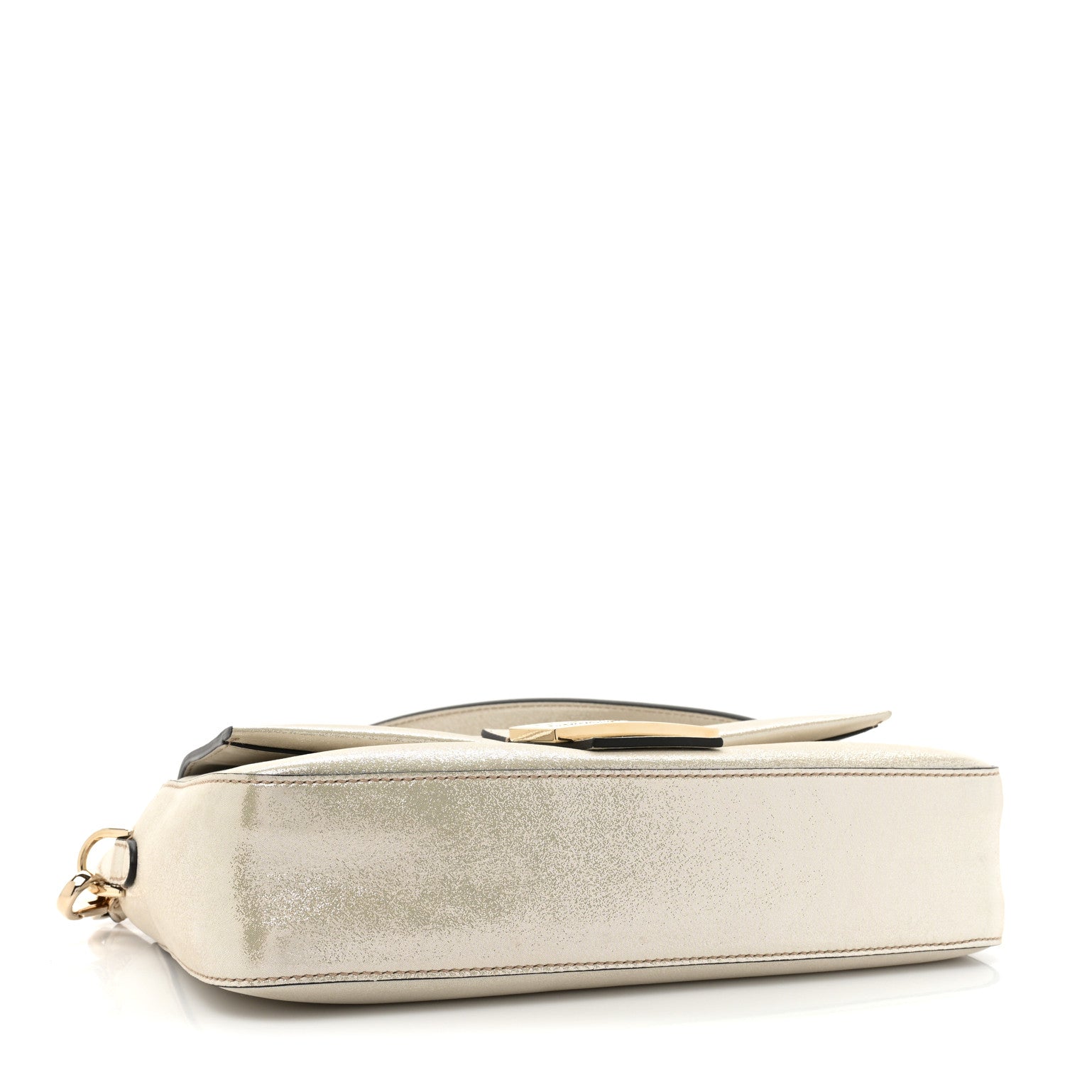 Fendi Metallic Lurex Crystal Re-Edition Baguette Gold 4 of 8