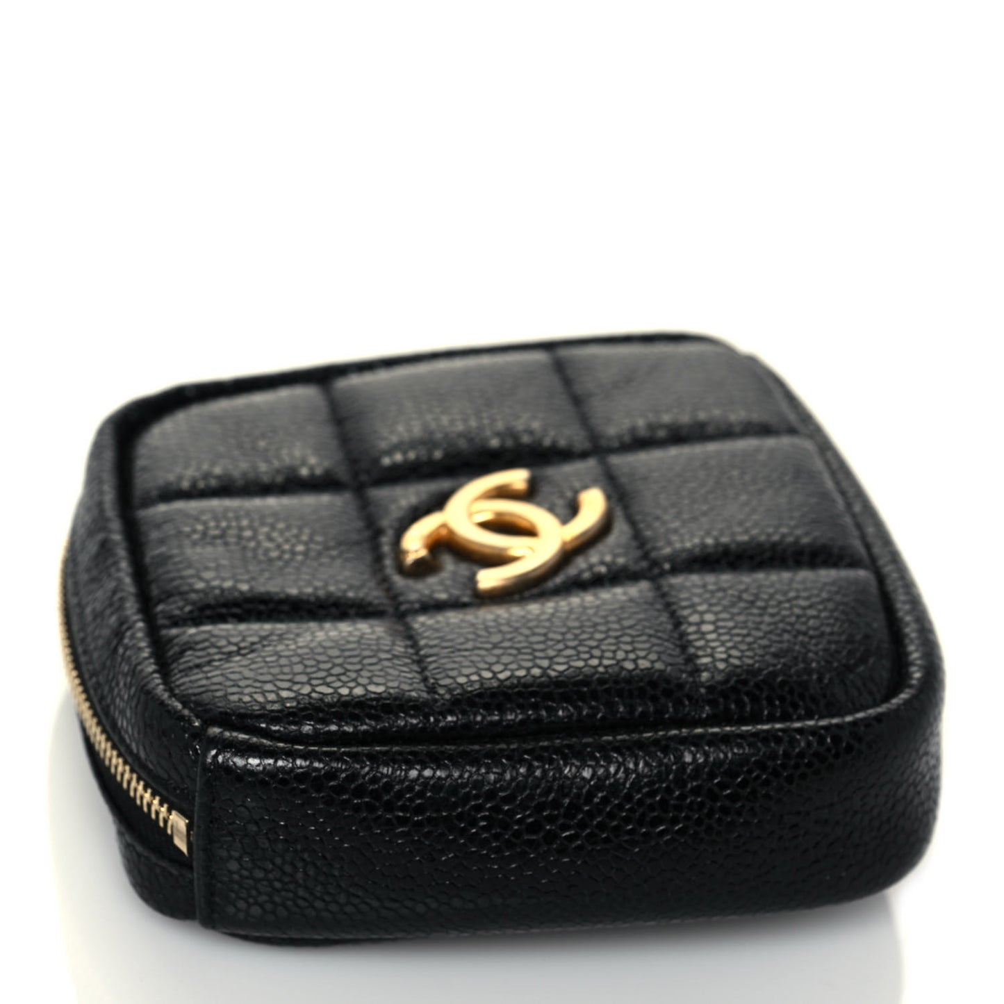 Caviar Quilted Coin Purse Belt Bag Black