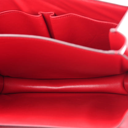 Celine Box Calfskin Medium Classic Box Flap Bag Red 5 of 12