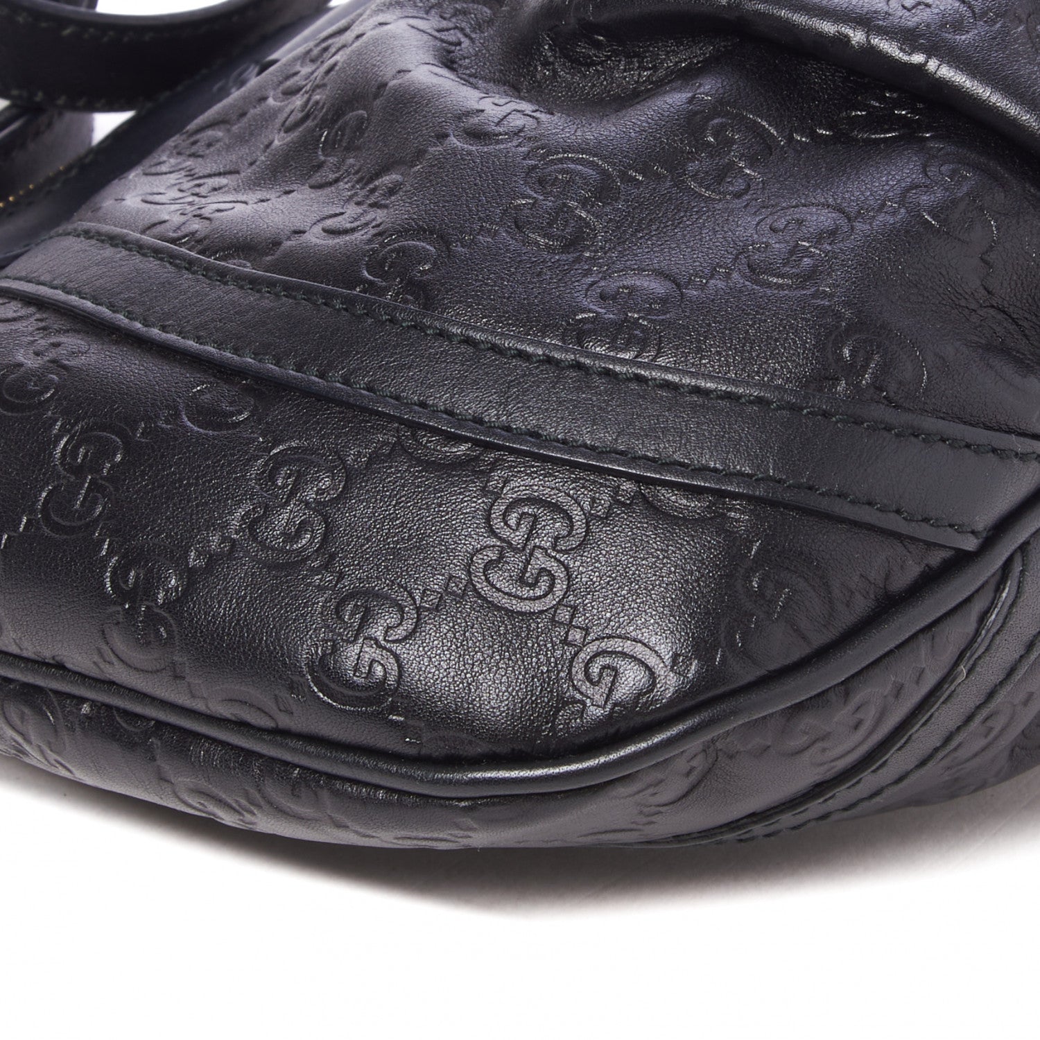 Gucci Guccissima Small D Ring Messenger Black 6 of 9