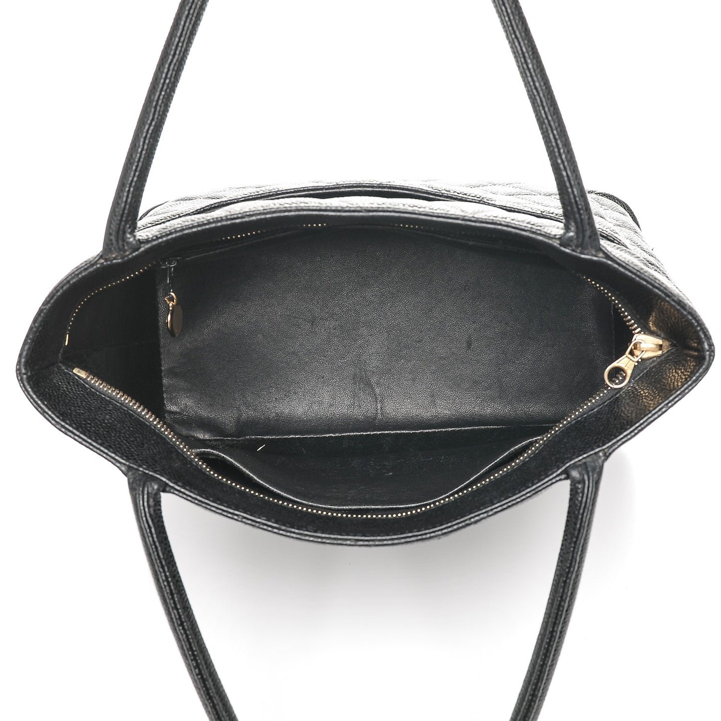 Caviar Quilted Medallion Tote Black