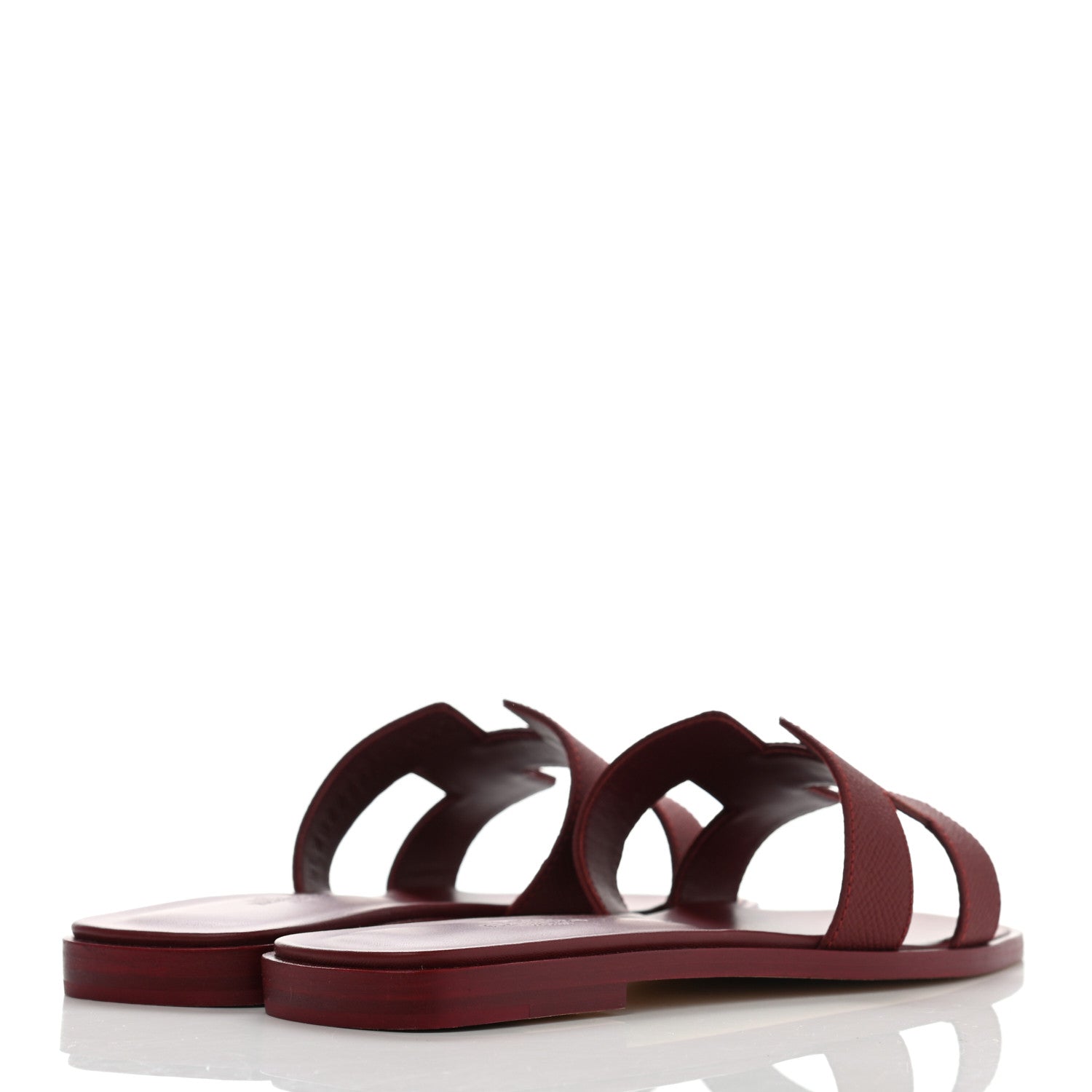Hermes Epsom Oran Sandals 36.5 Rouge H 4 of 10