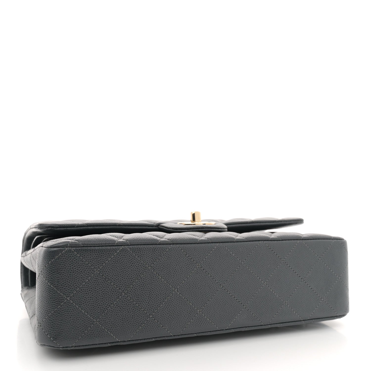 Chanel Caviar Quilted Medium Double Flap Dark Grey 4 of 11