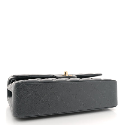 Chanel Caviar Quilted Medium Double Flap Dark Grey 4 of 11