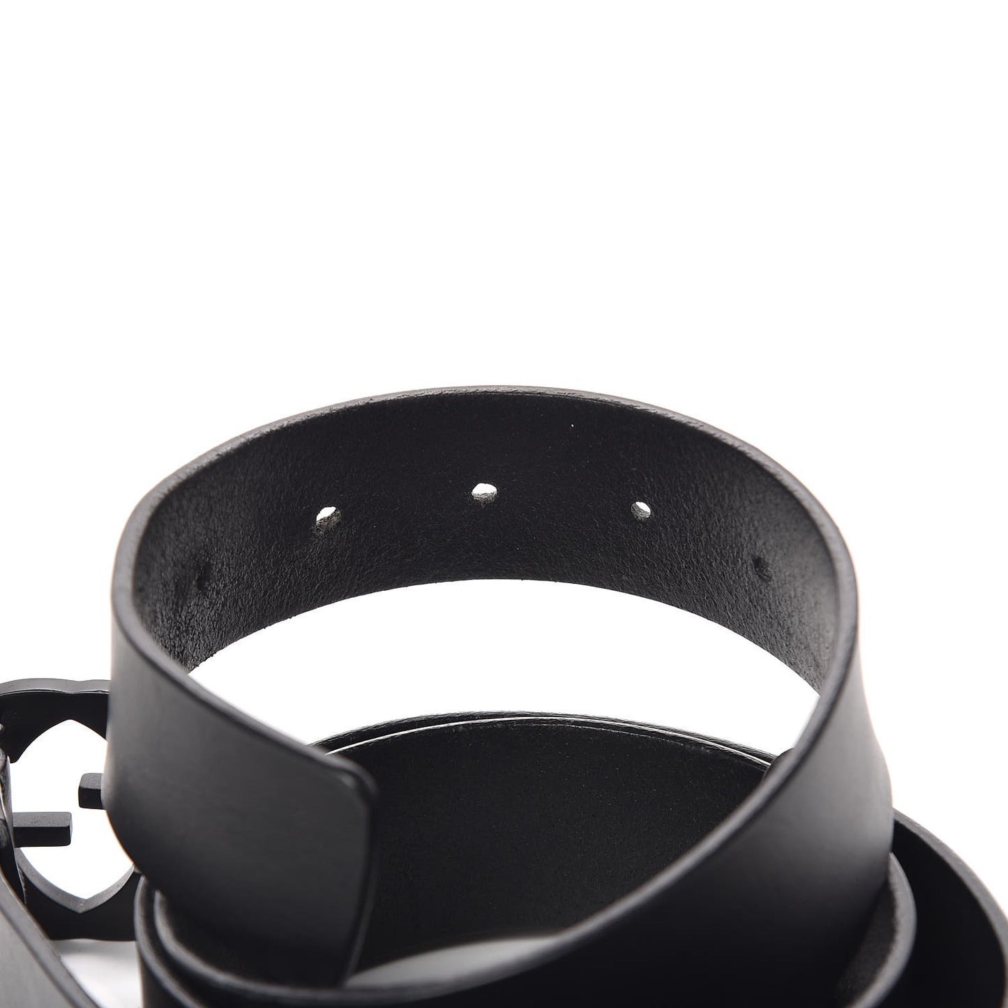 Selleria Calfskin Monochrome Interlocking G 37mm Belt 105 42 Black