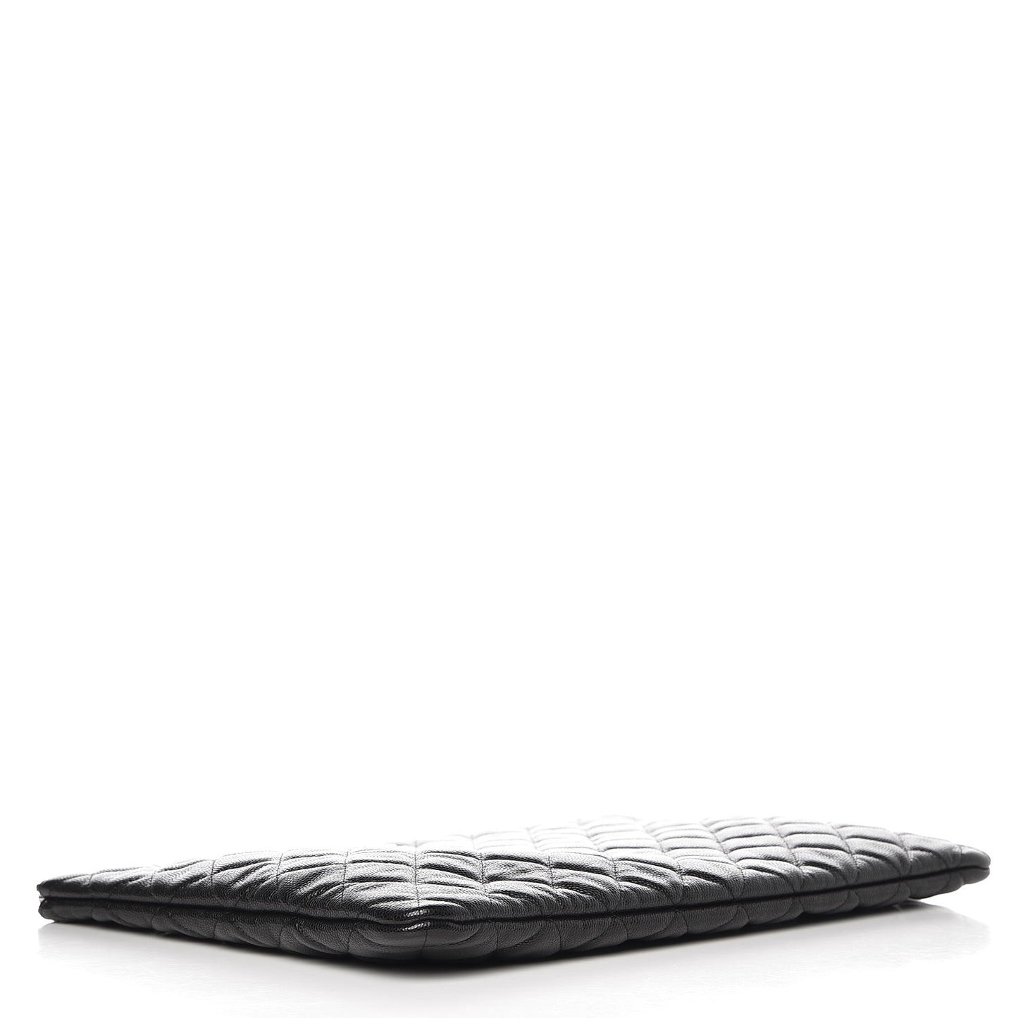 Caviar Quilted Large Cosmetic Case Black