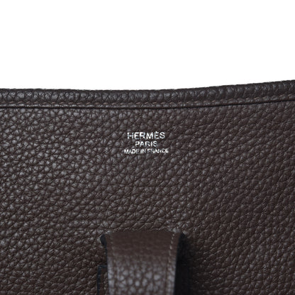 Hermes Taurillon Clemence Evelyne III GM Chocolate 6 of 10