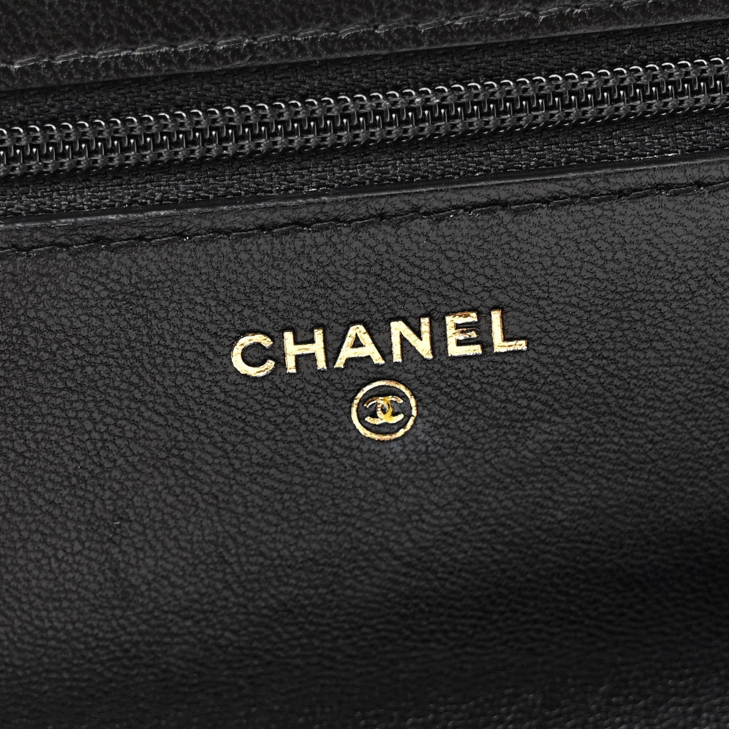 Lambskin Quilted Chanel 19 Wallet On Chain WOC Black