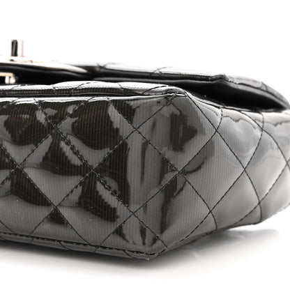 Chanel Striated Patent Quilted Mini Rectangular Flap Black 10 of 11