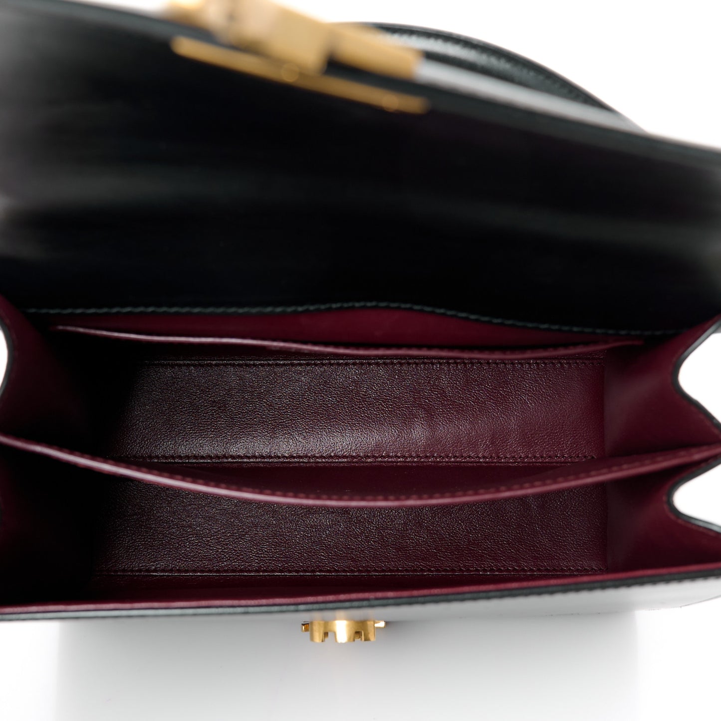 Smooth Calfskin Medium Classic Monogram Cassandra Top Handle Black Rouge Legion