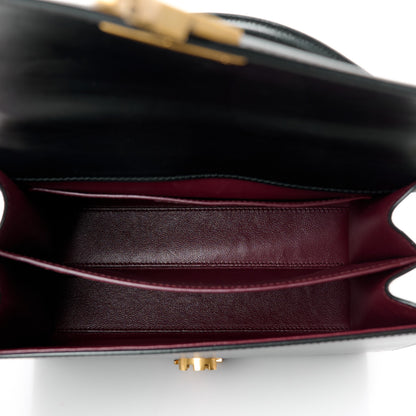 Saint Laurent Smooth Calfskin Medium Classic Monogram Cassandra Top Handle Black Rouge Legion 5 of 11
