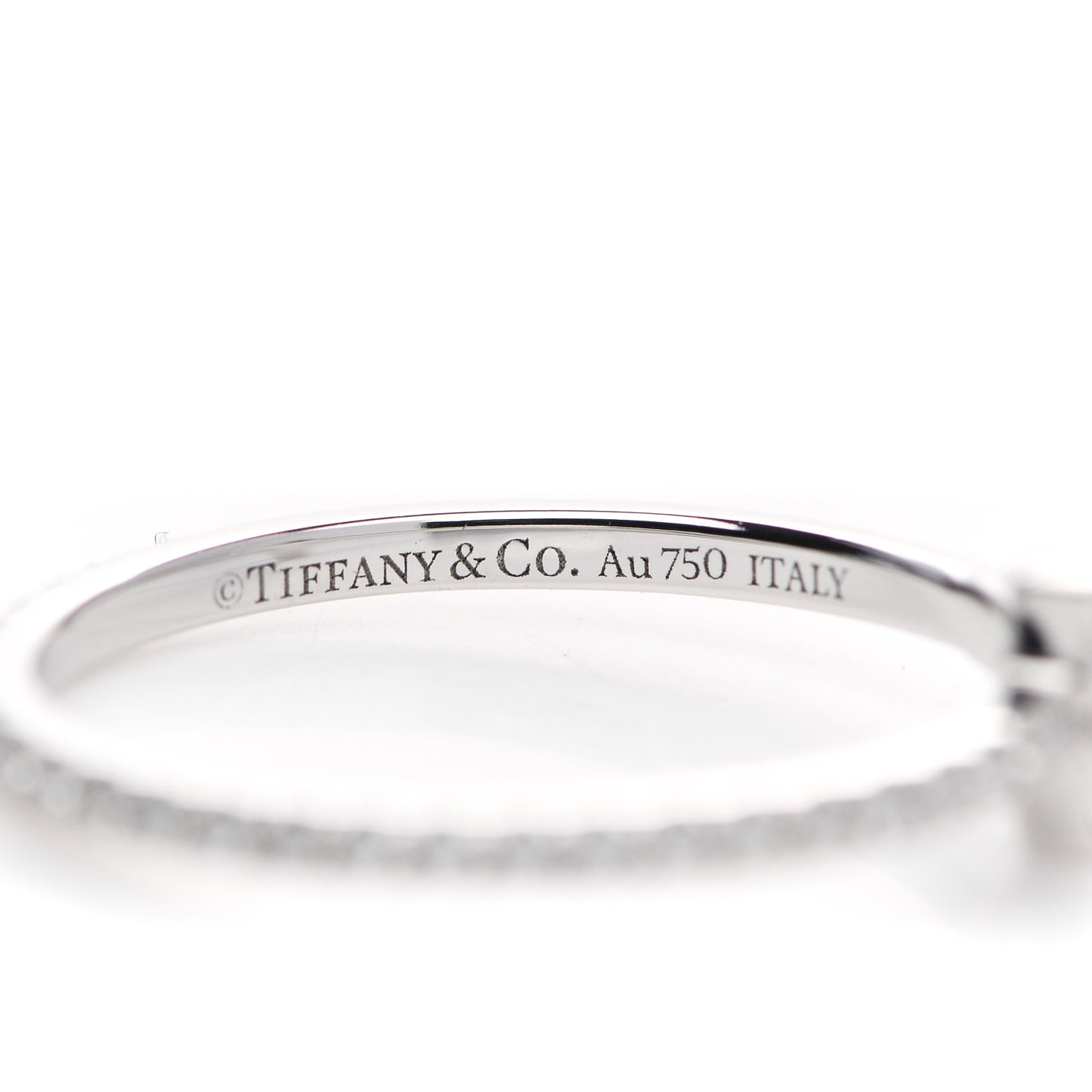 18K White Gold Diamond T Wire Pave Ring 48 4.5