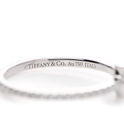 Tiffany 18K White Gold Diamond T Wire Pave Ring 48 4.5 4 of 5