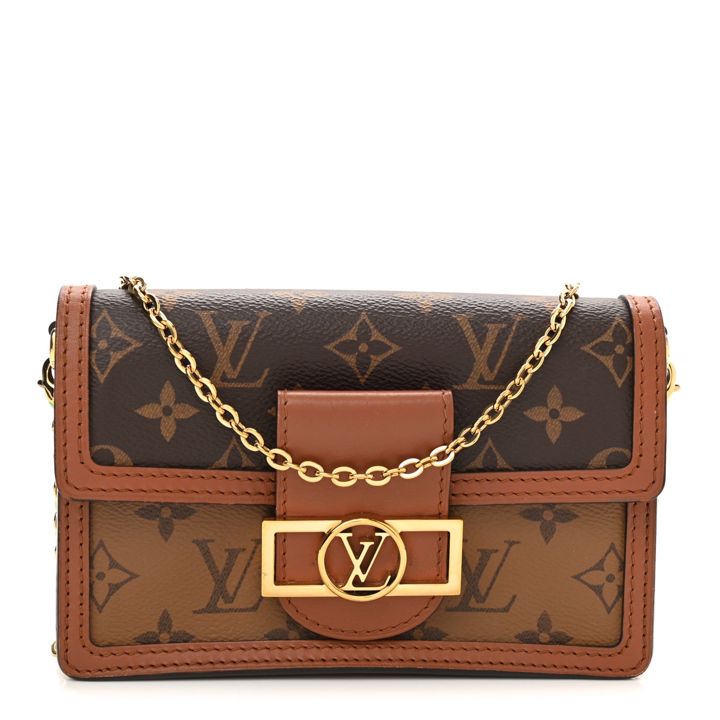 Reverse Monogram Dauphine Chain Wallet