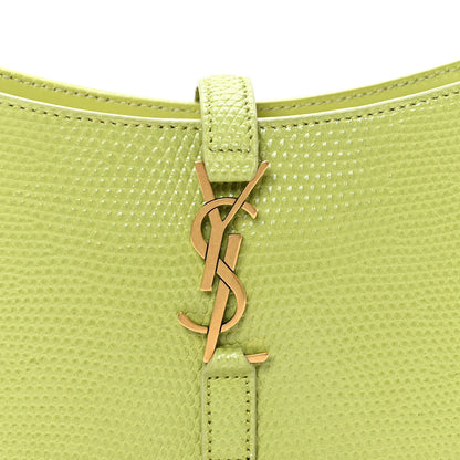 Saint Laurent Calfskin Lizard Embossed Le 5 A 7 Mini Hobo Dull Lime 8 of 10