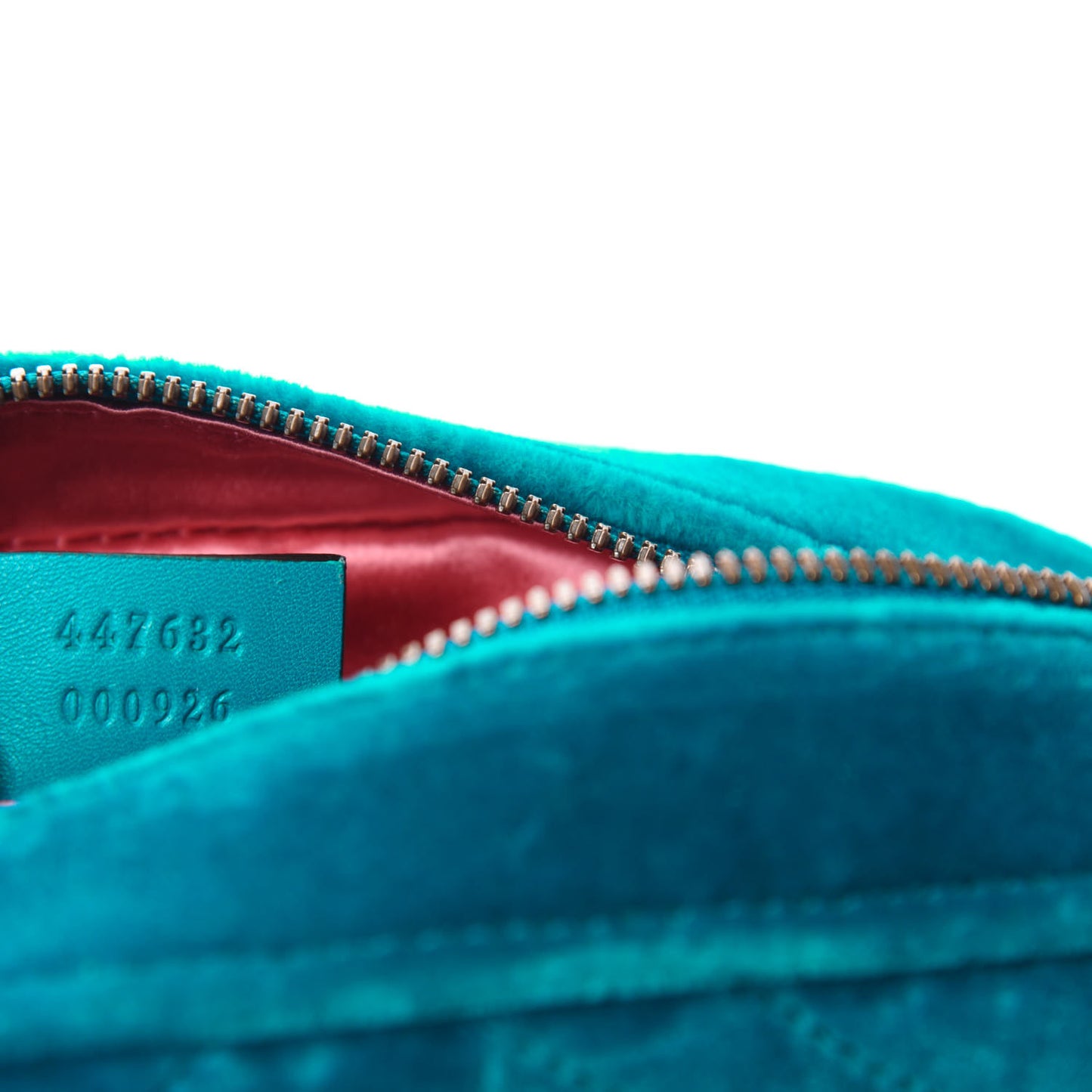 Velvet Matelasse Small GG Marmont Chain Shoulder Bag Pavone Cyan