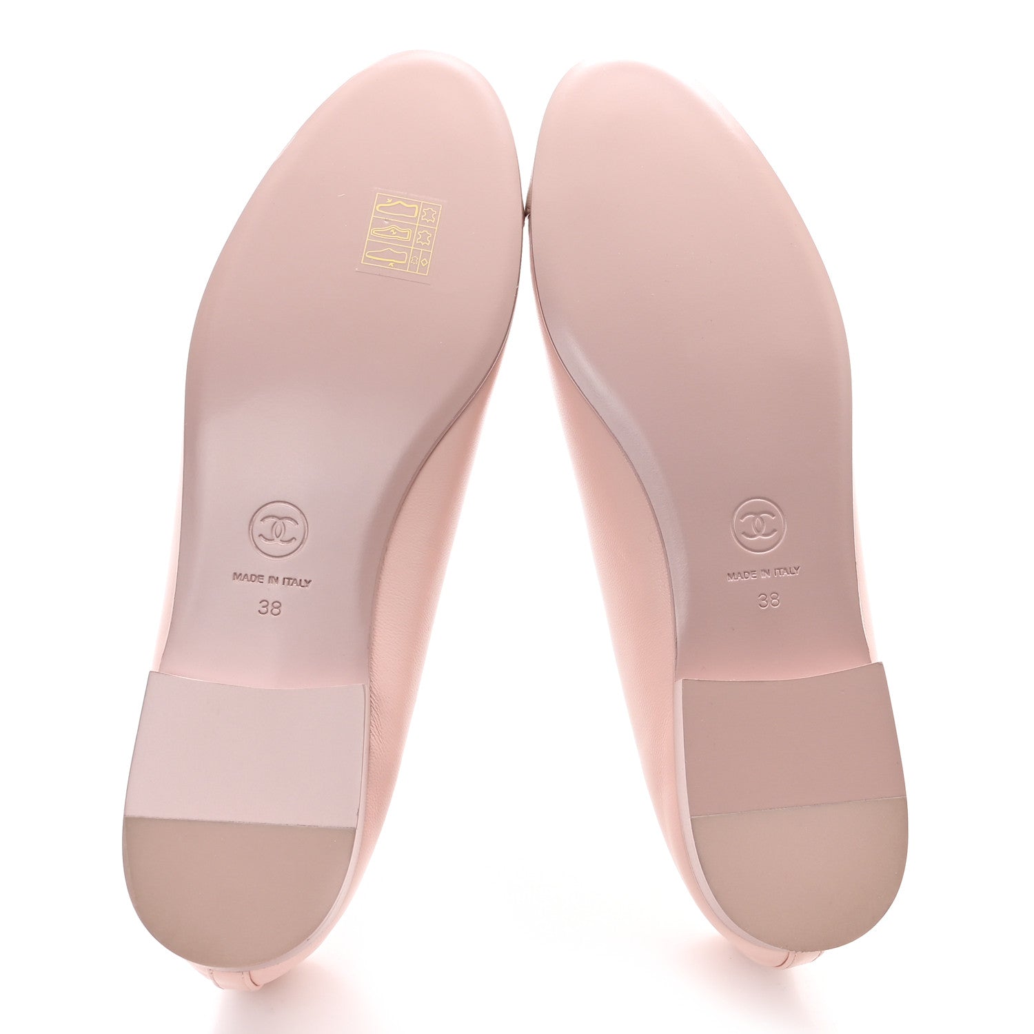 Chanel Lambskin Cap Toe CC Ballerina Flats 38 Light Pink Dark Pink 6 of 10