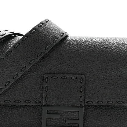 Fendi Cuoio Romano Selleria Baguette Black 8 of 11