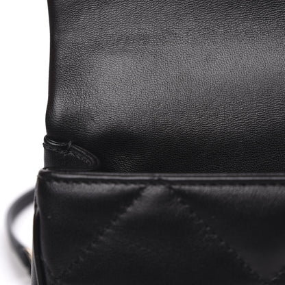 Chanel Lambskin Quilted Small Easy Carry Flap Black 11 of 12