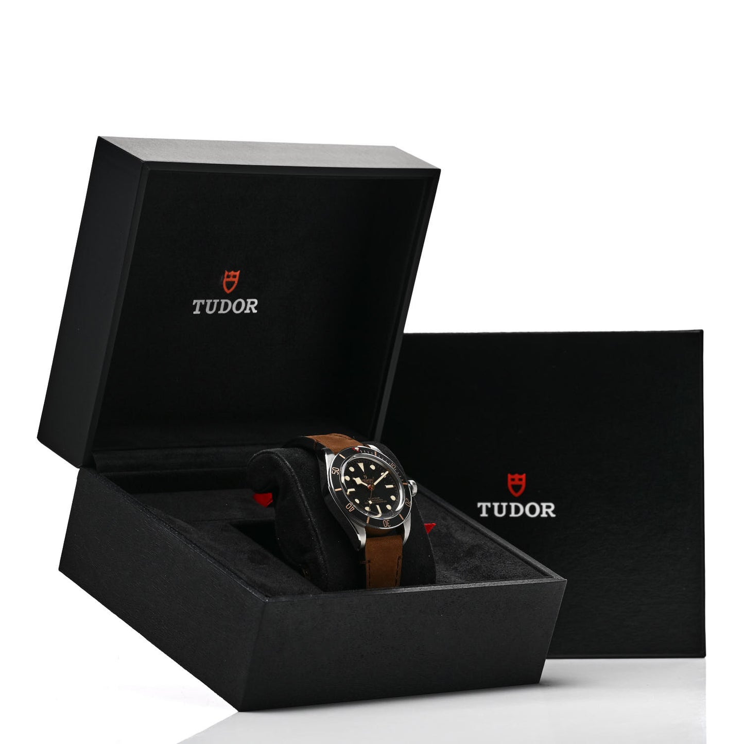 Stainless Steel Calfskin 39mm Black Bay Fifty Eight Automatic Watch Black 79030N