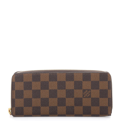 Louis Vuitton Damier Ebene Clemence Wallet Rose Ballerine 1 of 8