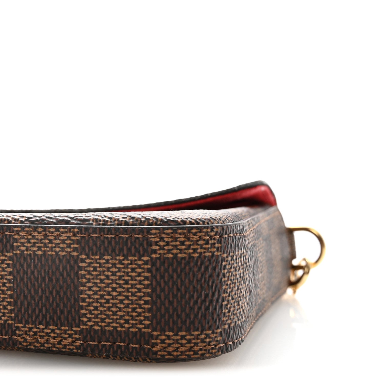 Louis Vuitton Damier Ebene Pochette Felicie Chain Wallet 9 of 10