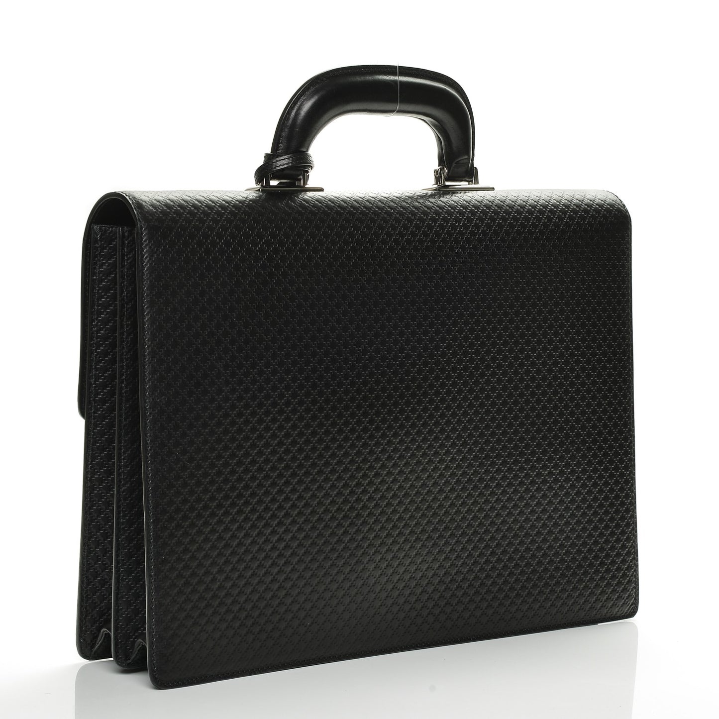 Diamante Double Gusset Briefcase Black