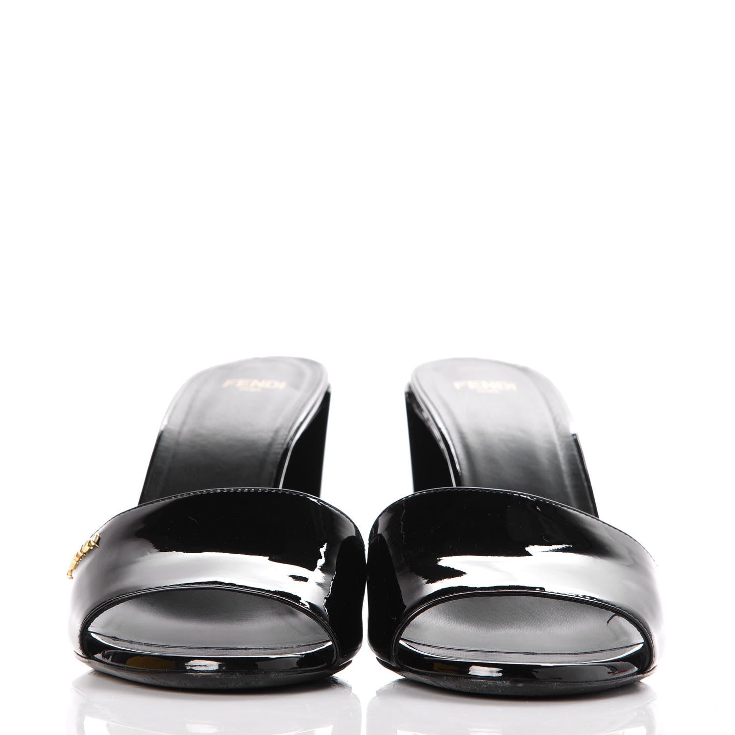 Fendi Patent Mules 39 Black 2 of 9