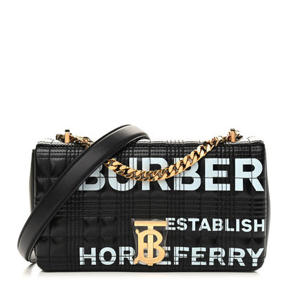 Burberry Patent Quilted Horseferry Print Small Lola Bag Black 1 of 9