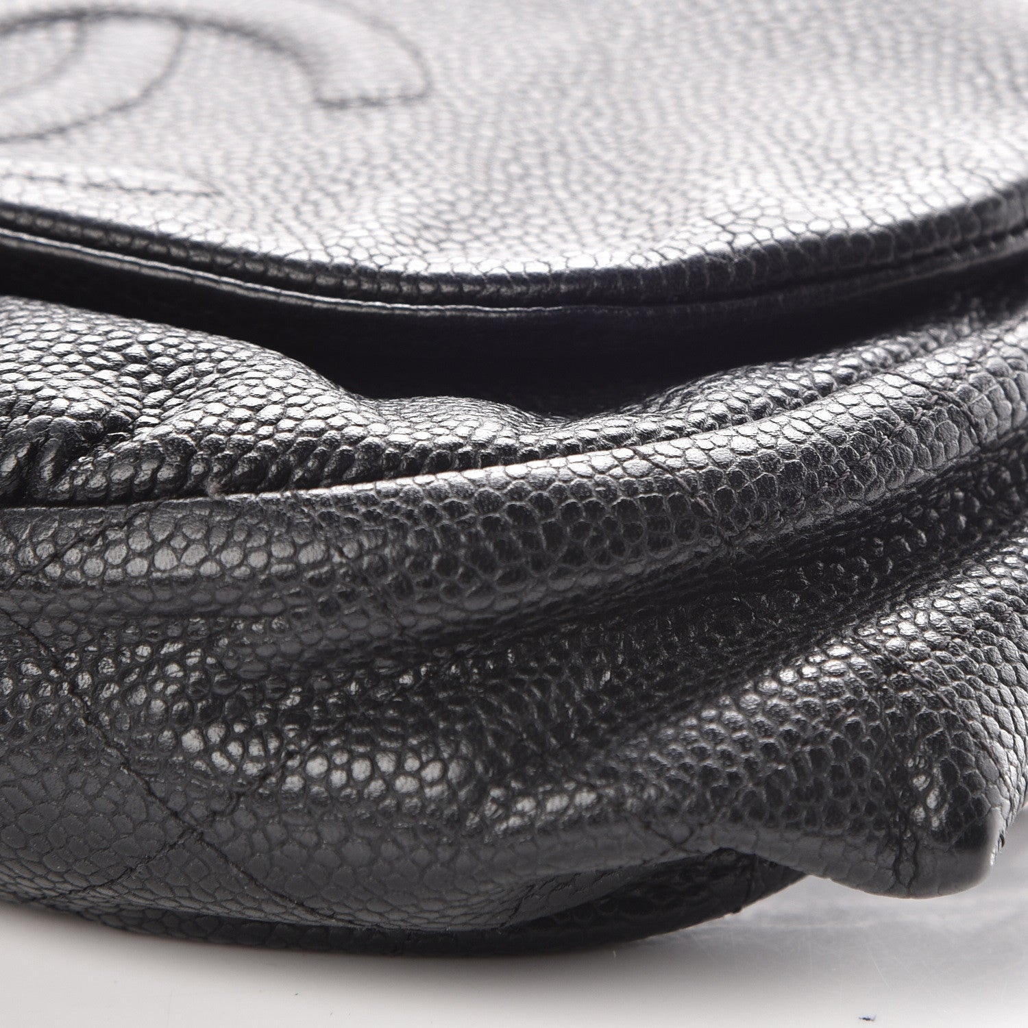 Chanel Caviar Half Moon Wallet On Chain WOC Black 10 of 10