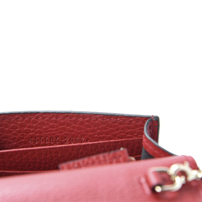 Gucci Dollar Calfskin Medium Betty Chain Wallet Red 8 of 10