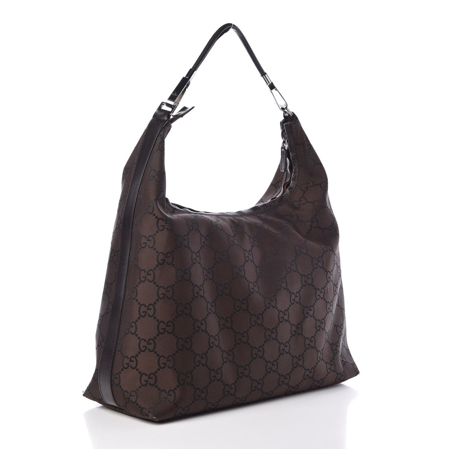 Nylon Monogram Hobo Dark Brown