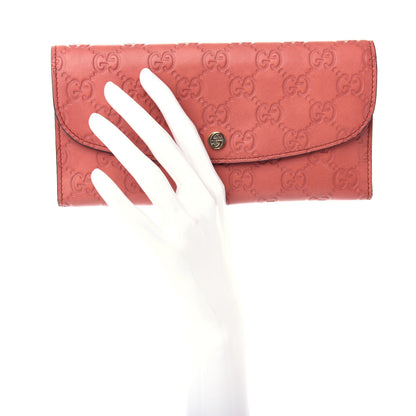 Gucci Guccissima Interlocking G Continental Wallet Coral 2 of 8