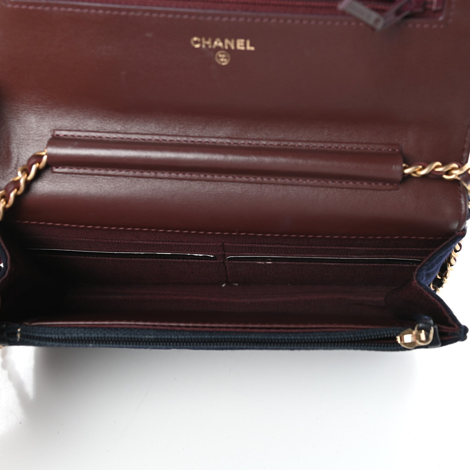 Chanel Felt Quilted Paris-Hamburg Charms Wallet On Chain WOC Dark Navy 5 of 10