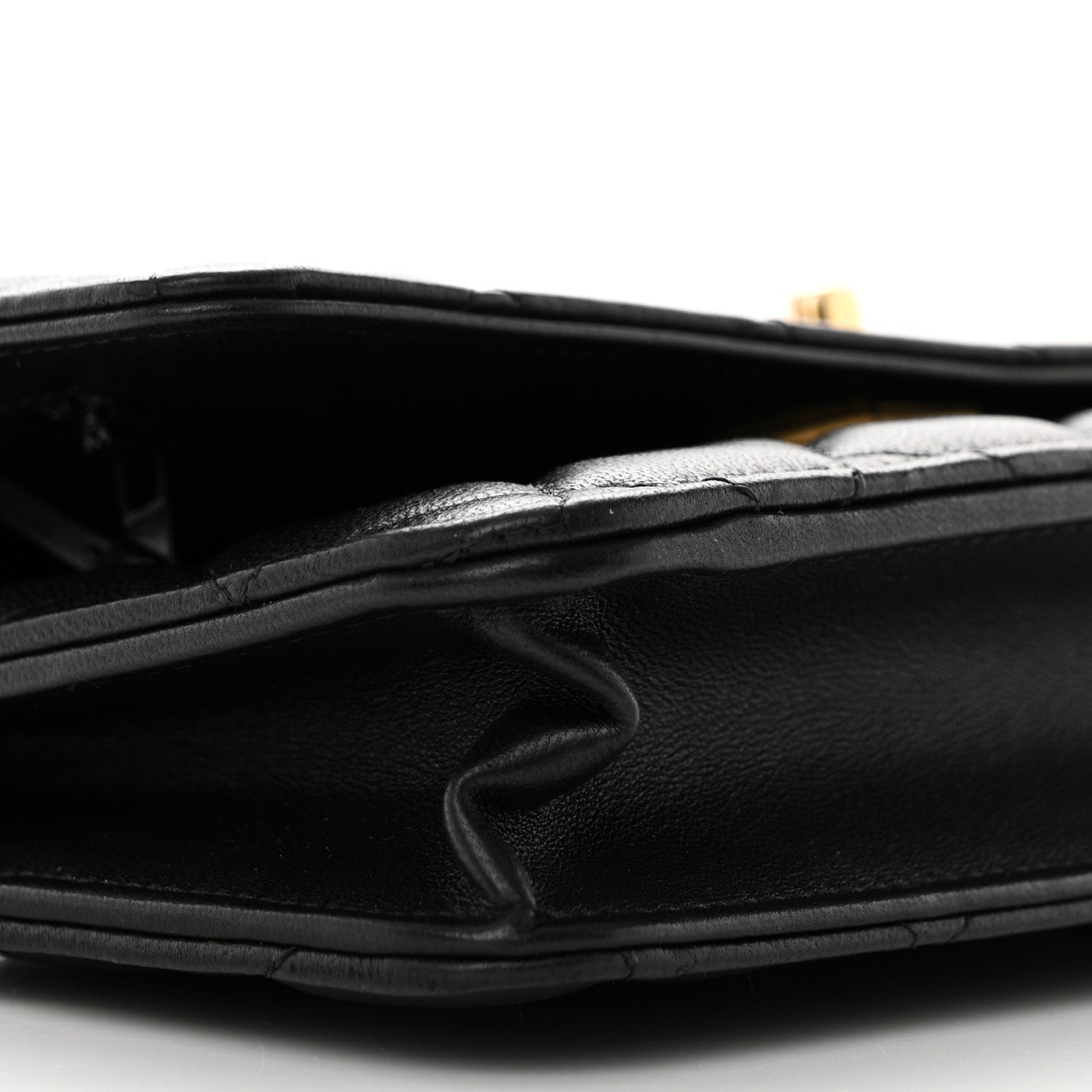 Chanel Lambskin Quilted CC Pearl Crush Wallet on Chain WOC Black 9 of 11