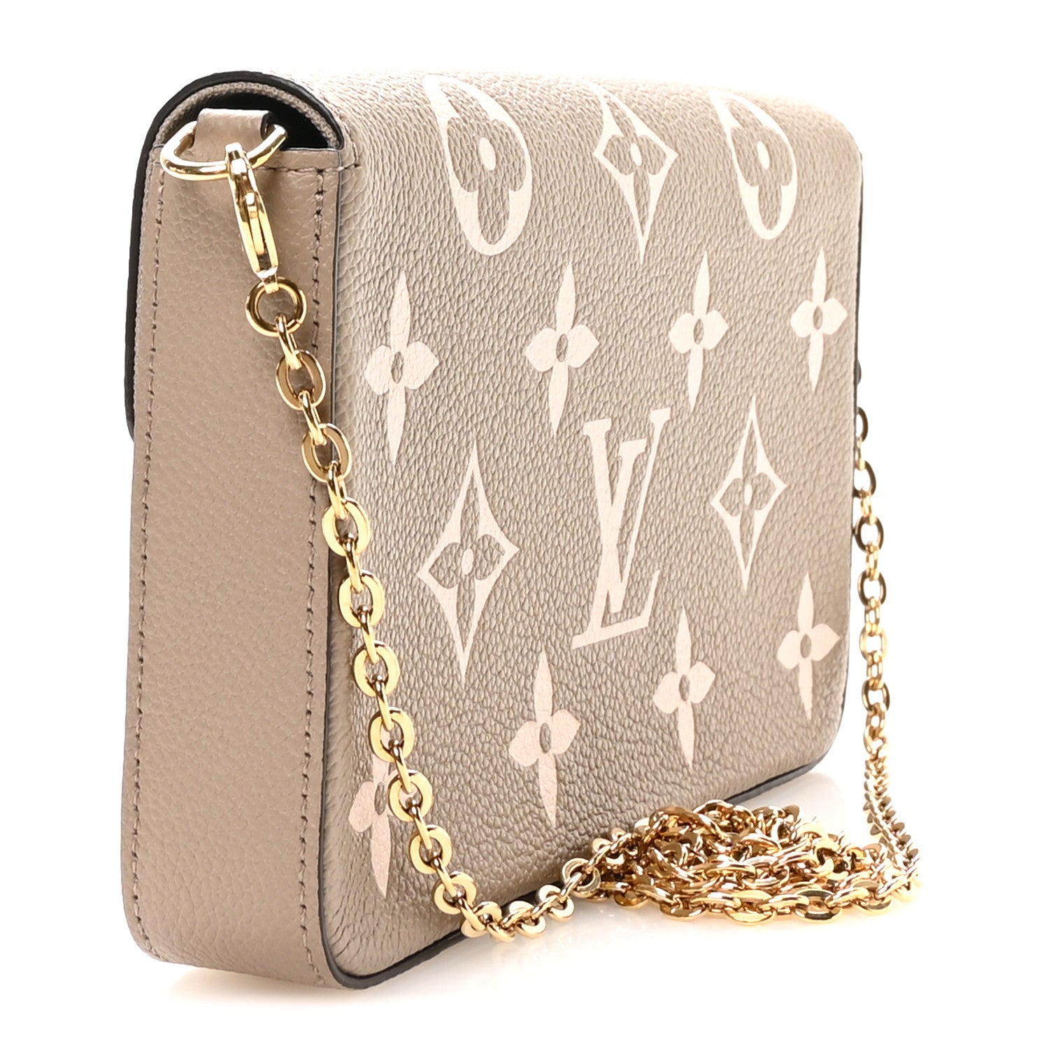 Louis Vuitton Empreinte Monogram Giant Felicie Pochette Tourterelle Creme 4 of 10