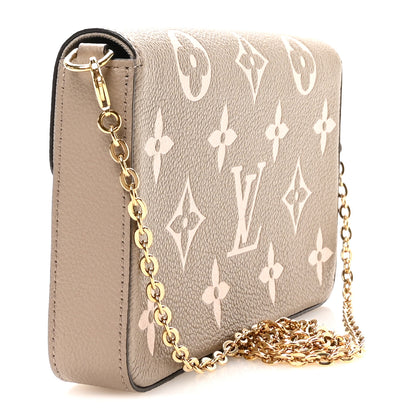 Louis Vuitton Empreinte Monogram Giant Felicie Pochette Tourterelle Creme 4 of 10