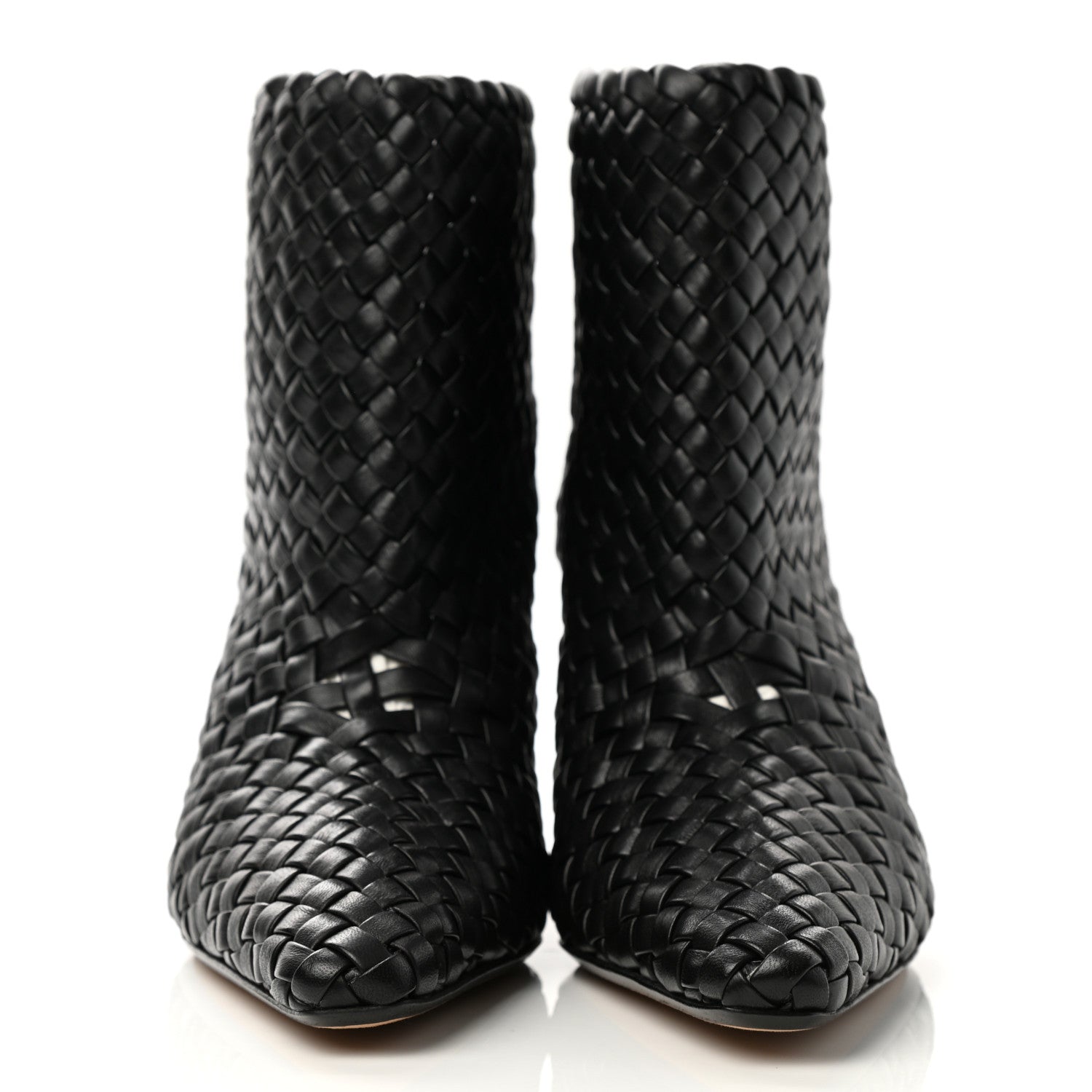 Bottega Veneta Nappa Intrecciato Ankle Boots 38 Black 2 of 8
