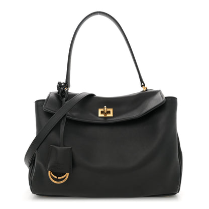 Balenciaga Natural Smooth Calfskin Small Rodeo Top Handle Handbag Black 1 of 12