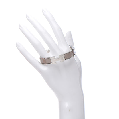Hermes Enamel Narrow Clic Clac H Bracelet PM Marron Glace 2 of 5