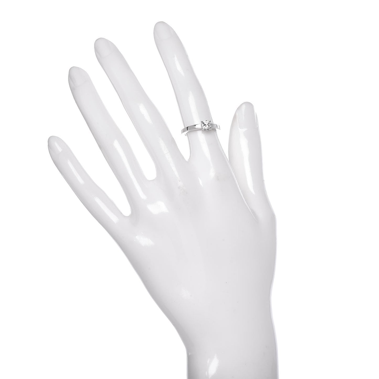 Platinum .53ct Diamond Solitaire Engagement Ring 48 4.5
