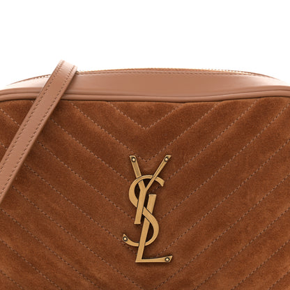 Saint Laurent Suede Matelasse Monogram Lou Camera Bag Cinnamon 8 of 10