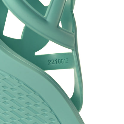 Hermes Rubber Womens Egerie Sandals 39 Vert Embrun 10 of 10