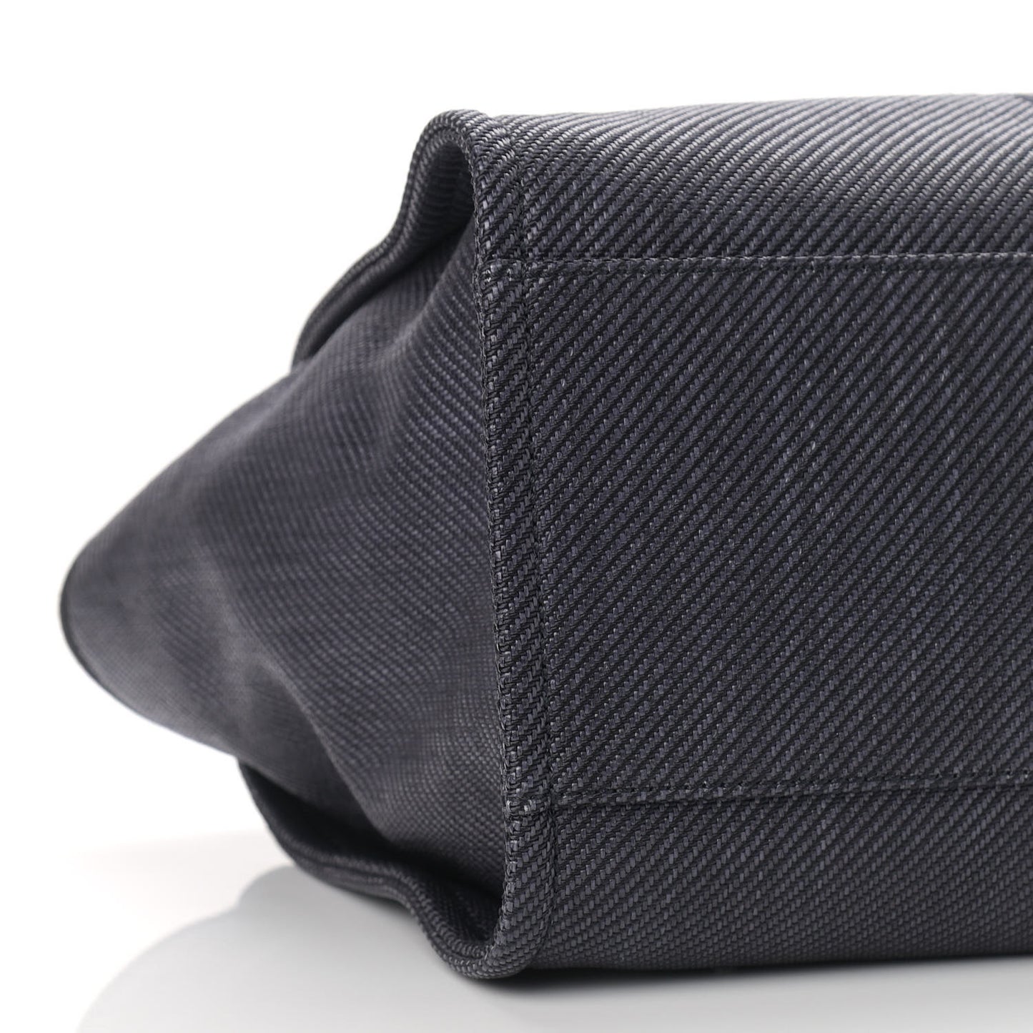 Mixed Fibers Calfskin Medium Deauville Tote Black