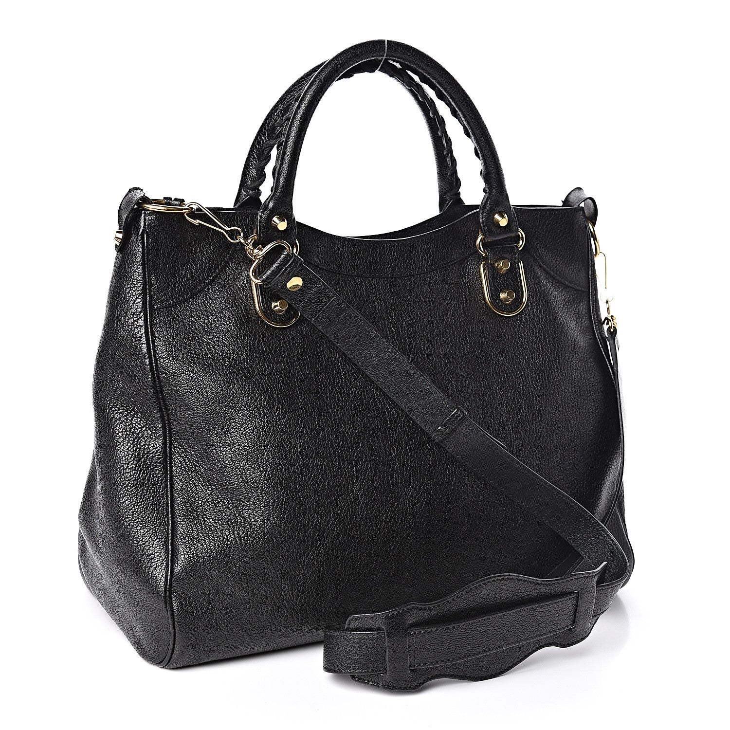 Balenciaga Chevre Gold Metallic Edge Hardware Velo Black 4 of 16